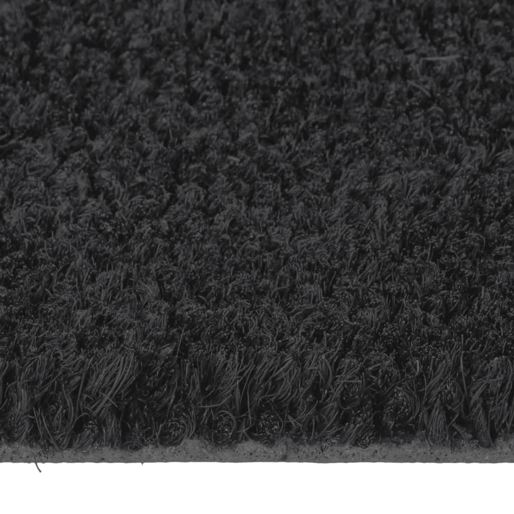 Deurmat 60x90 cm getufte kokosvezel zwart