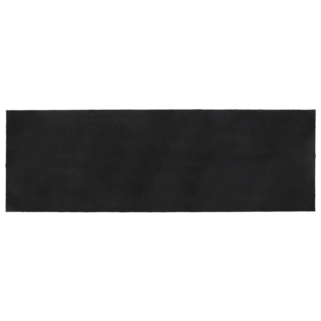 Deurmat 100x300 cm getufte kokosvezel donkergrijs
