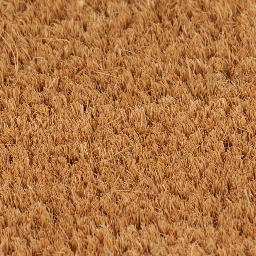 Deurmat halfrond 50x80 cm getufte kokosvezel naturel