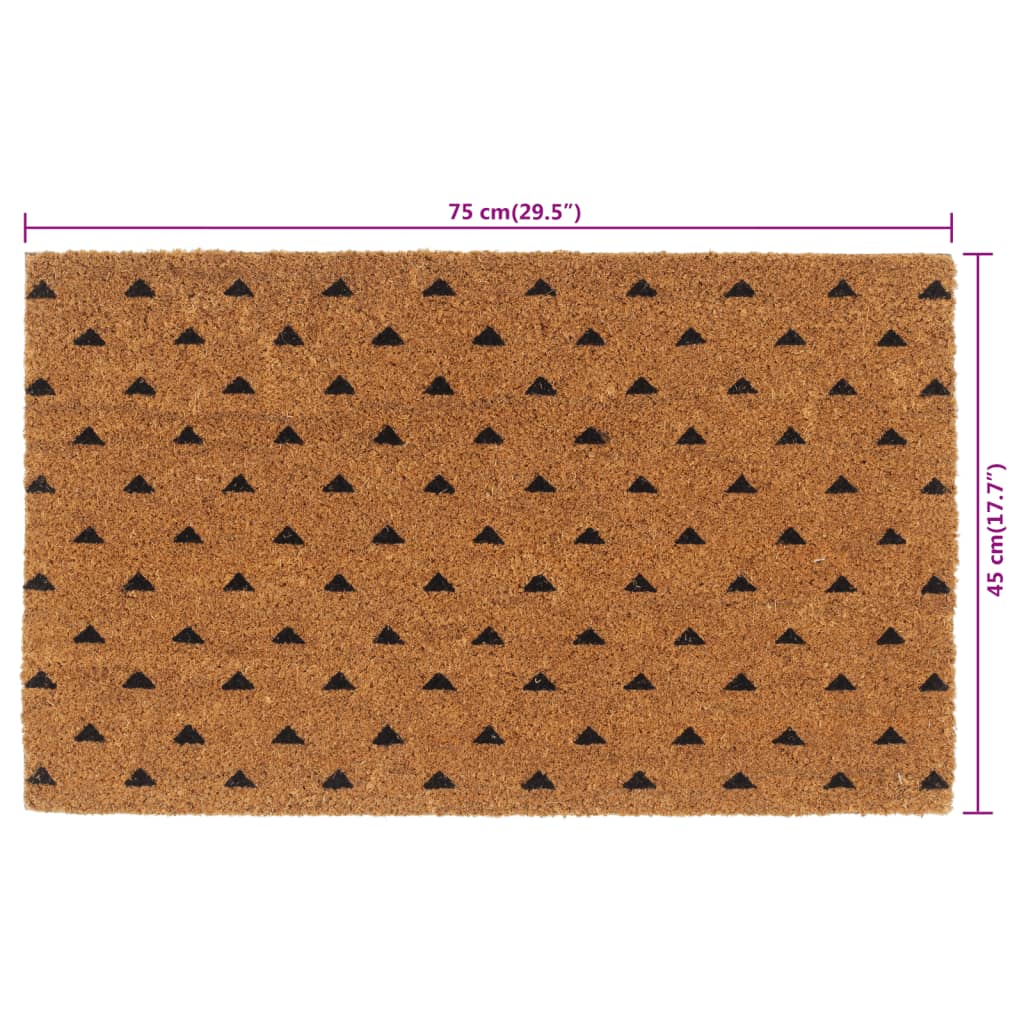 Deurmat 45x75 cm getufte kokosvezel naturel
