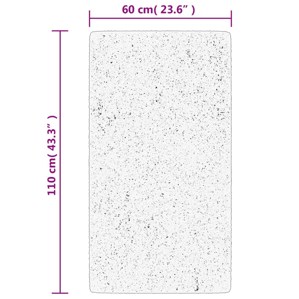 Vloerkleed HUARTE laagpolig zacht wasbaar 60x110 cm antraciet