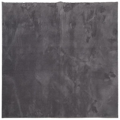 Vloerkleed HUARTE laagpolig zacht wasbaar 120x120 cm antraciet