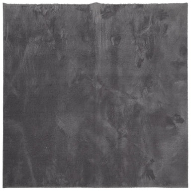 Vloerkleed HUARTE laagpolig zacht wasbaar 240x240 cm antraciet