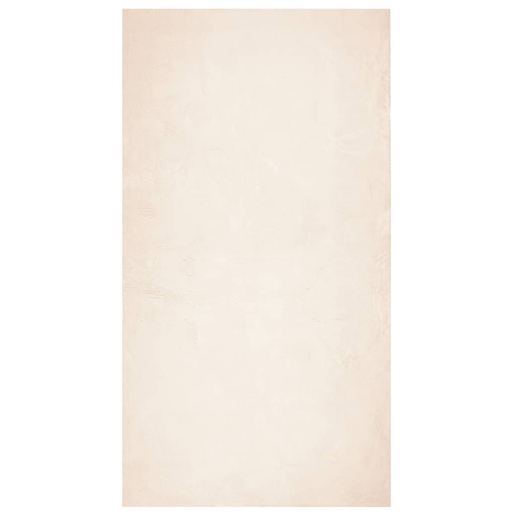 Vloerkleed HUARTE laagpolig zacht wasbaar 60x110 cm beige