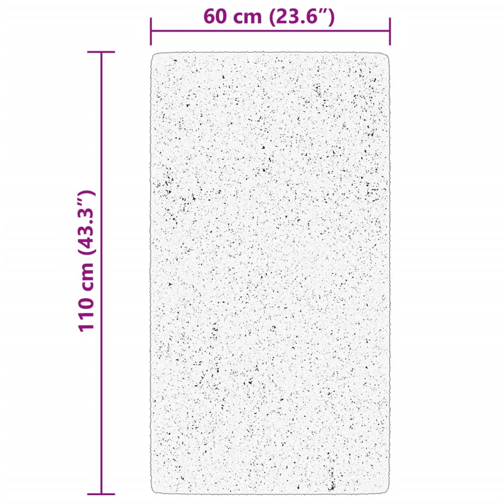 Vloerkleed HUARTE laagpolig zacht wasbaar 60x110 cm beige