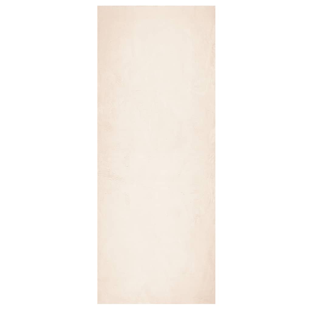 Vloerkleed HUARTE laagpolig zacht wasbaar 80x200 cm beige