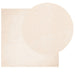 Vloerkleed HUARTE laagpolig zacht wasbaar 120x120 cm beige