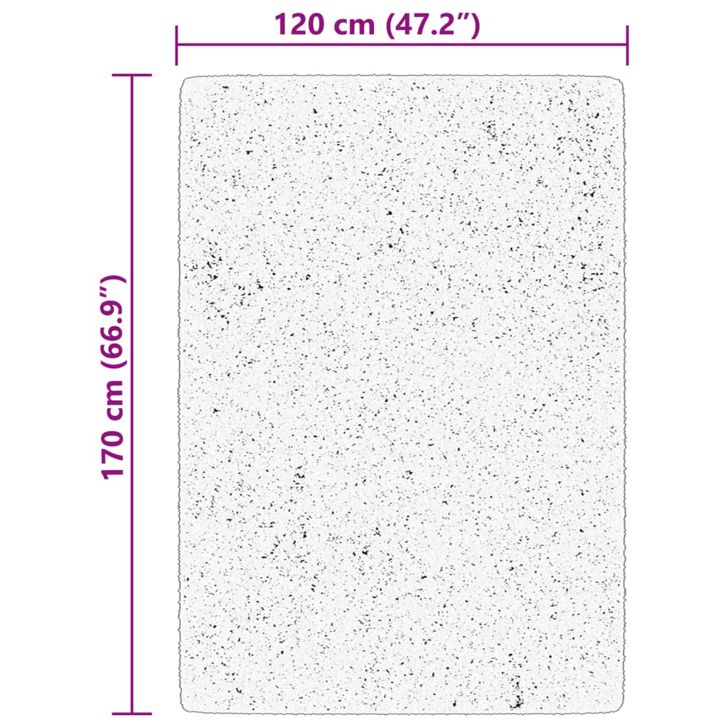 Vloerkleed HUARTE laagpolig zacht wasbaar 120x170 cm beige