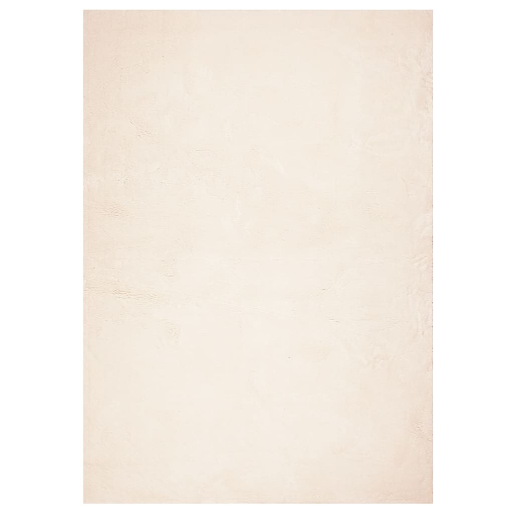 Vloerkleed HUARTE laagpolig zacht wasbaar 240x340 cm beige