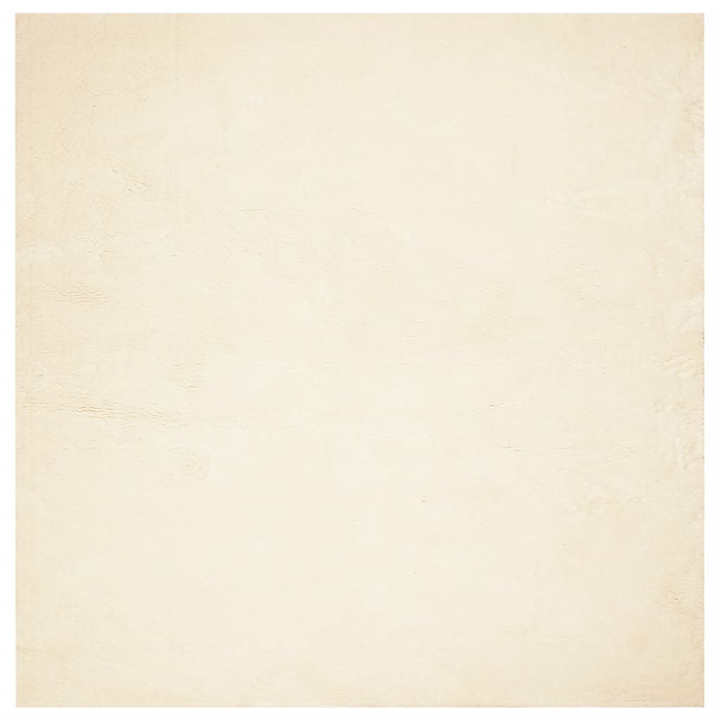 Vloerkleed HUARTE laagpolig zacht wasbaar 240x240 cm crème
