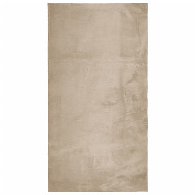 Vloerkleed HUARTE laagpolig zacht wasbaar 60x110 cm zandkleurig