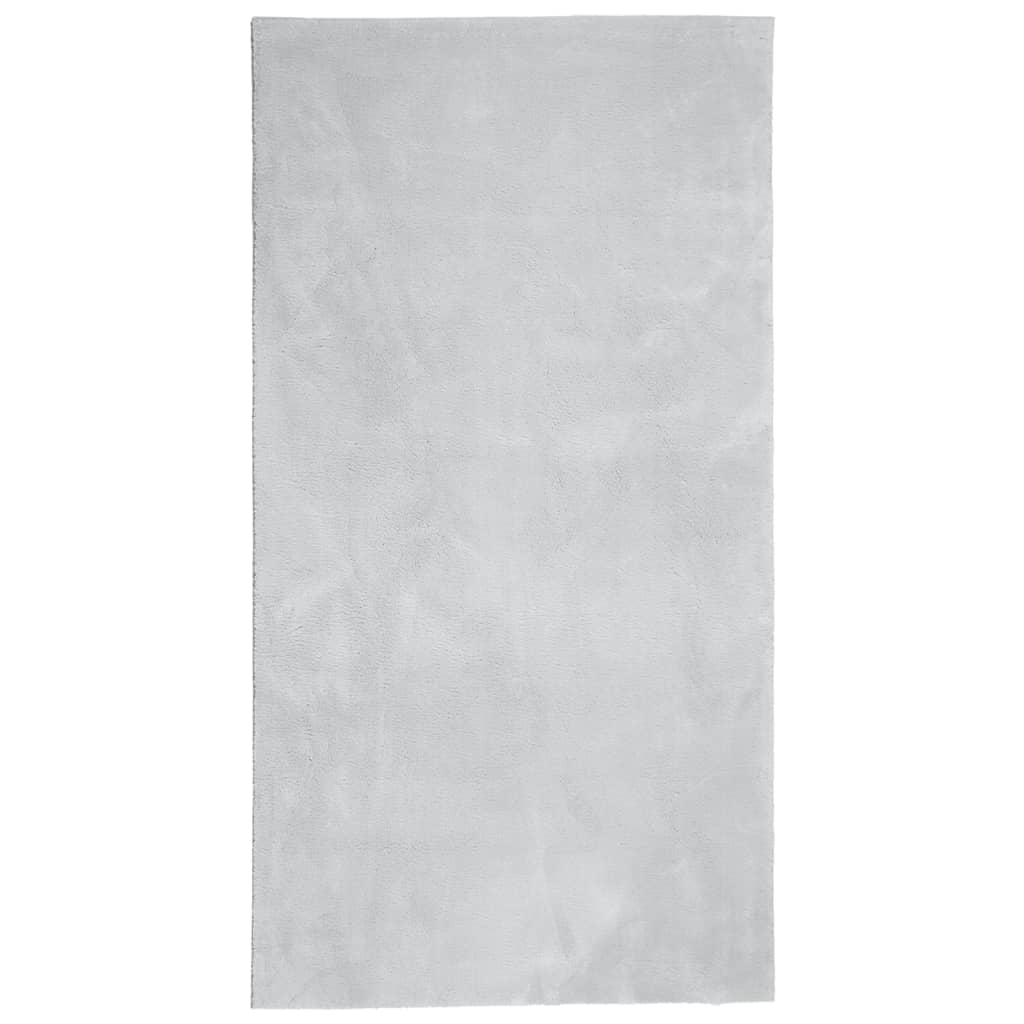 Vloerkleed HUARTE laagpolig zacht wasbaar 60x110 cm grijs