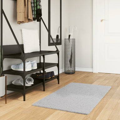 Vloerkleed HUARTE laagpolig zacht wasbaar 60x110 cm grijs