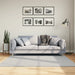 Vloerkleed HUARTE laagpolig zacht wasbaar 160x160 cm grijs