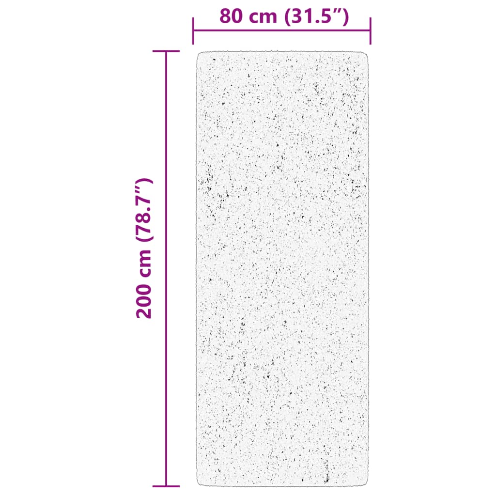 Vloerkleed HUARTE laagpolig zacht wasbaar 80x200 cm bosgroen