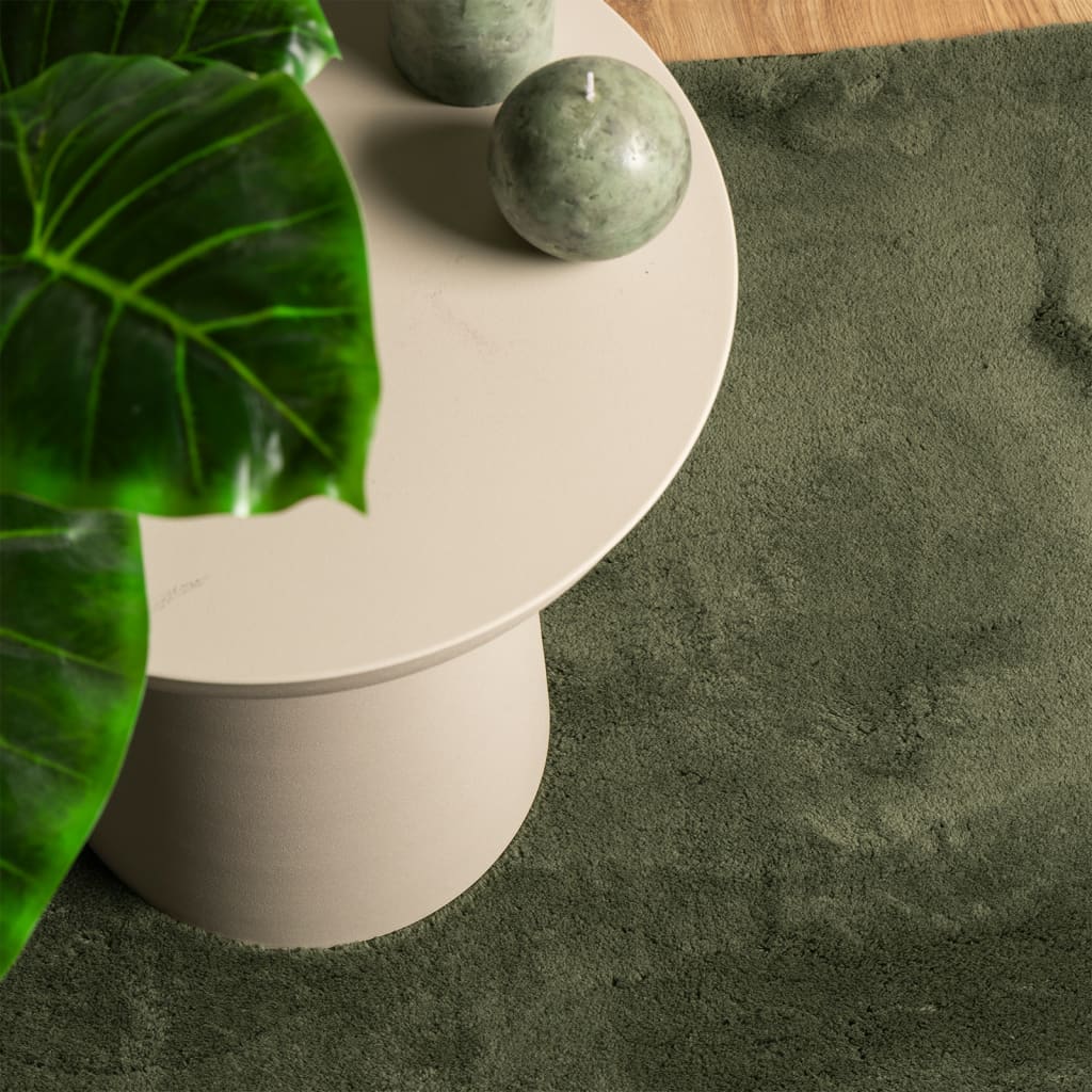Vloerkleed HUARTE laagpolig zacht wasbaar 160x230 cm bosgroen