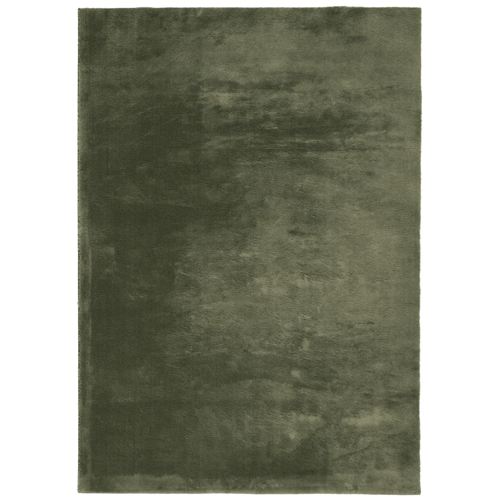Vloerkleed HUARTE laagpolig zacht wasbaar 200x280 cm bosgroen