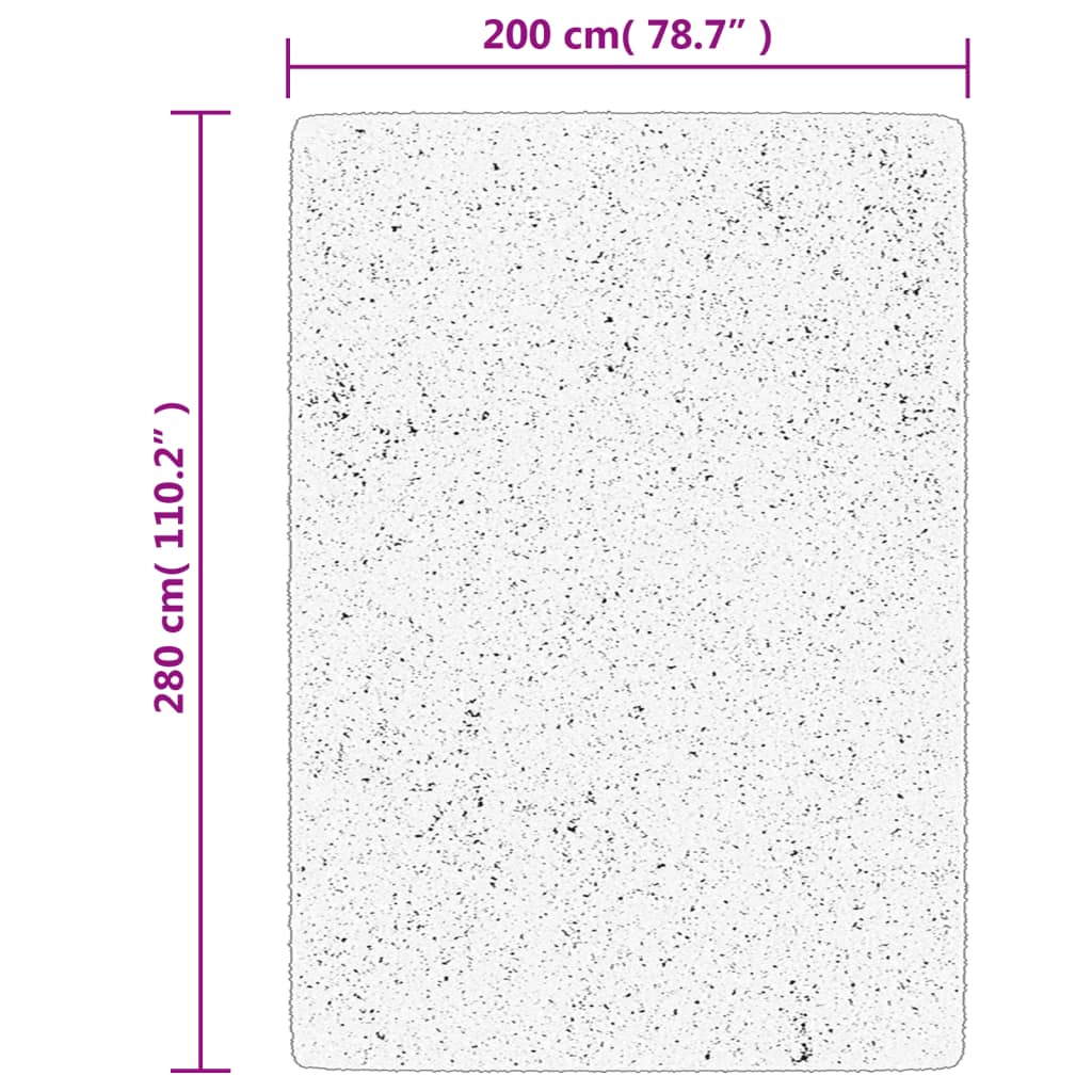 Vloerkleed HUARTE laagpolig zacht wasbaar 200x280 cm bosgroen