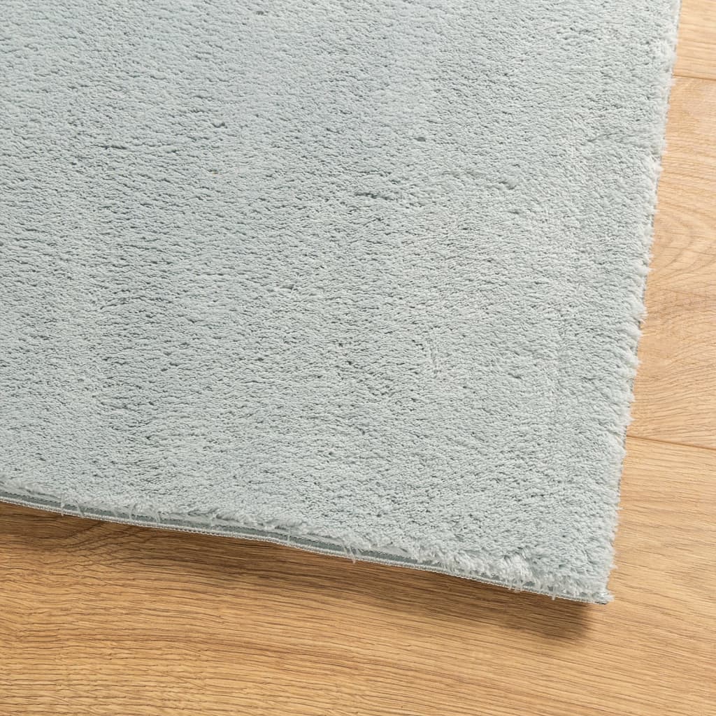 Vloerkleed HUARTE laagpolig zacht wasbaar 80x250 cm blauw