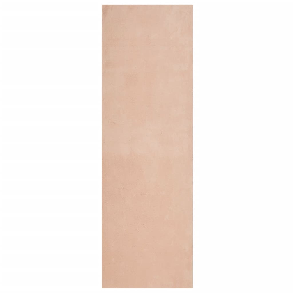 Vloerkleed HUARTE laagpolig zacht wasbaar 80x250 cm roze