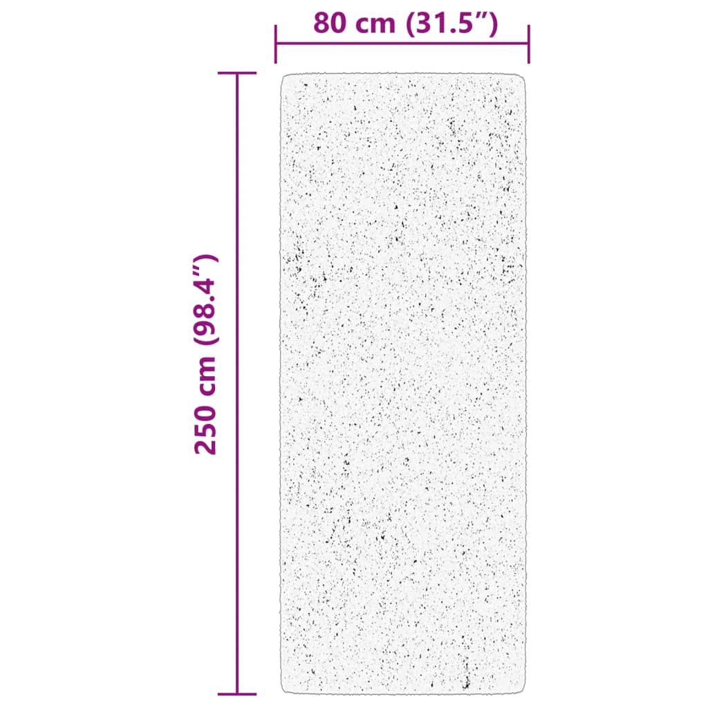 Vloerkleed HUARTE laagpolig zacht wasbaar 80x250 cm roze