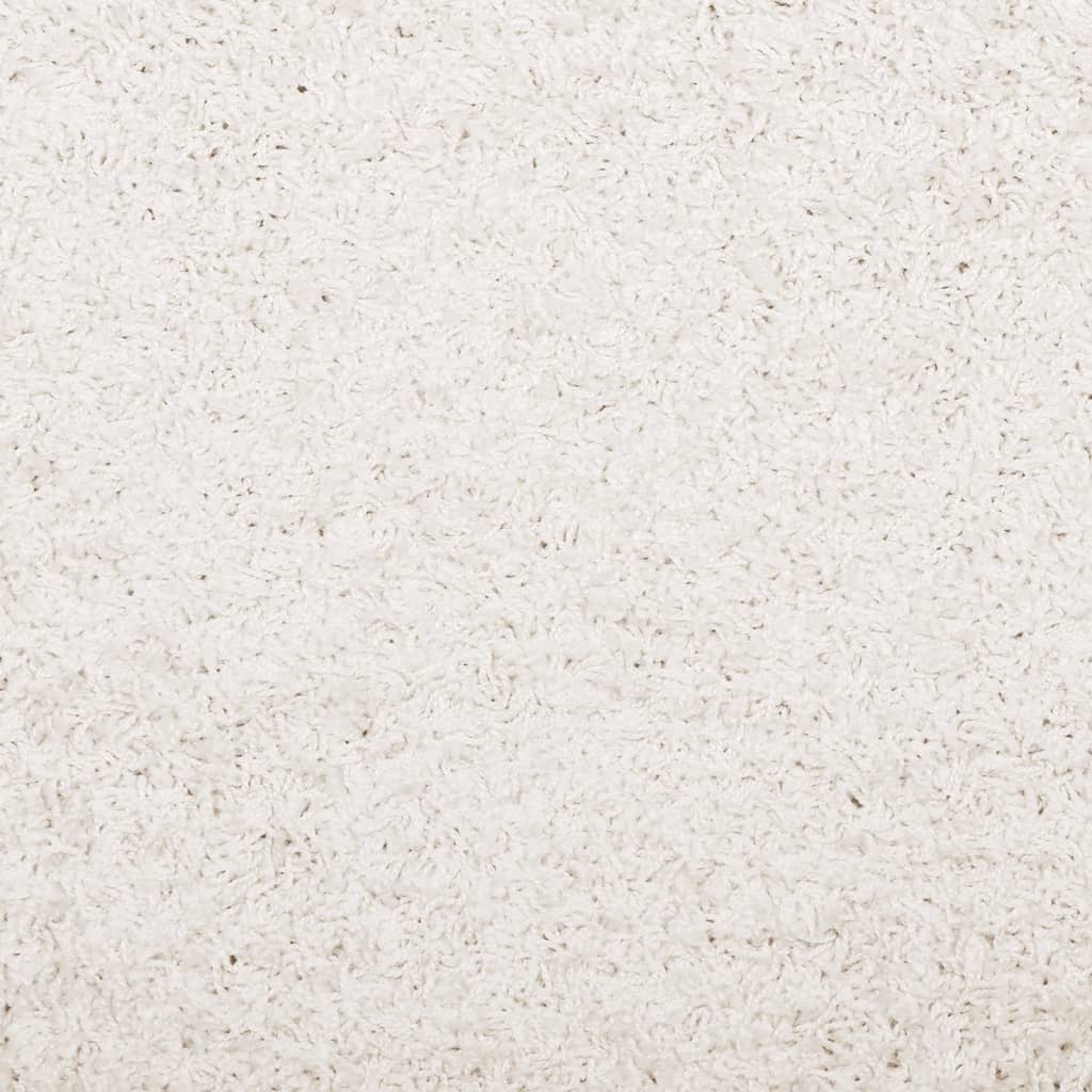 Vloerkleed PAMPLONA shaggy hoogpolig modern 120x170 cm crème