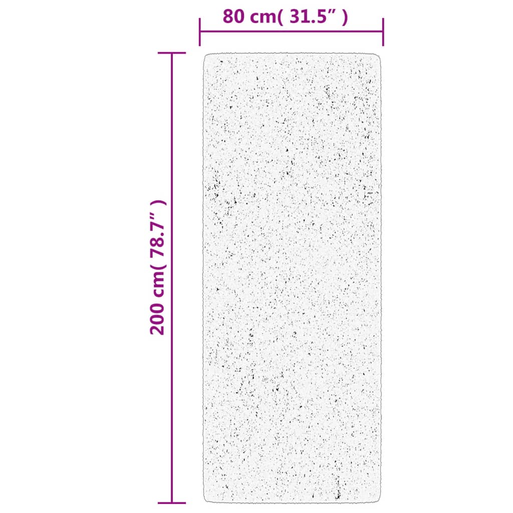 Vloerkleed PAMPLONA shaggy hoogpolig modern 80x200 cm groen