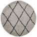 Vloerkleed PAMPLONA shaggy hoogpolig Ø 80 cm beige antraciet