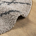 Vloerkleed PAMPLONA shaggy hoogpolig Ø 80 cm beige antraciet