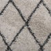 Vloerkleed PAMPLONA shaggy hoogpolig Ø 80 cm beige antraciet