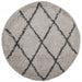 Vloerkleed PAMPLONA shaggy hoogpolig Ø 100 cm beige antraciet