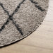 Vloerkleed PAMPLONA shaggy hoogpolig Ø 100 cm beige antraciet