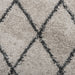 Vloerkleed PAMPLONA shaggy hoogpolig Ø 100 cm beige antraciet