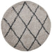 Vloerkleed PAMPLONA shaggy hoogpolig Ø 120 cm beige antraciet