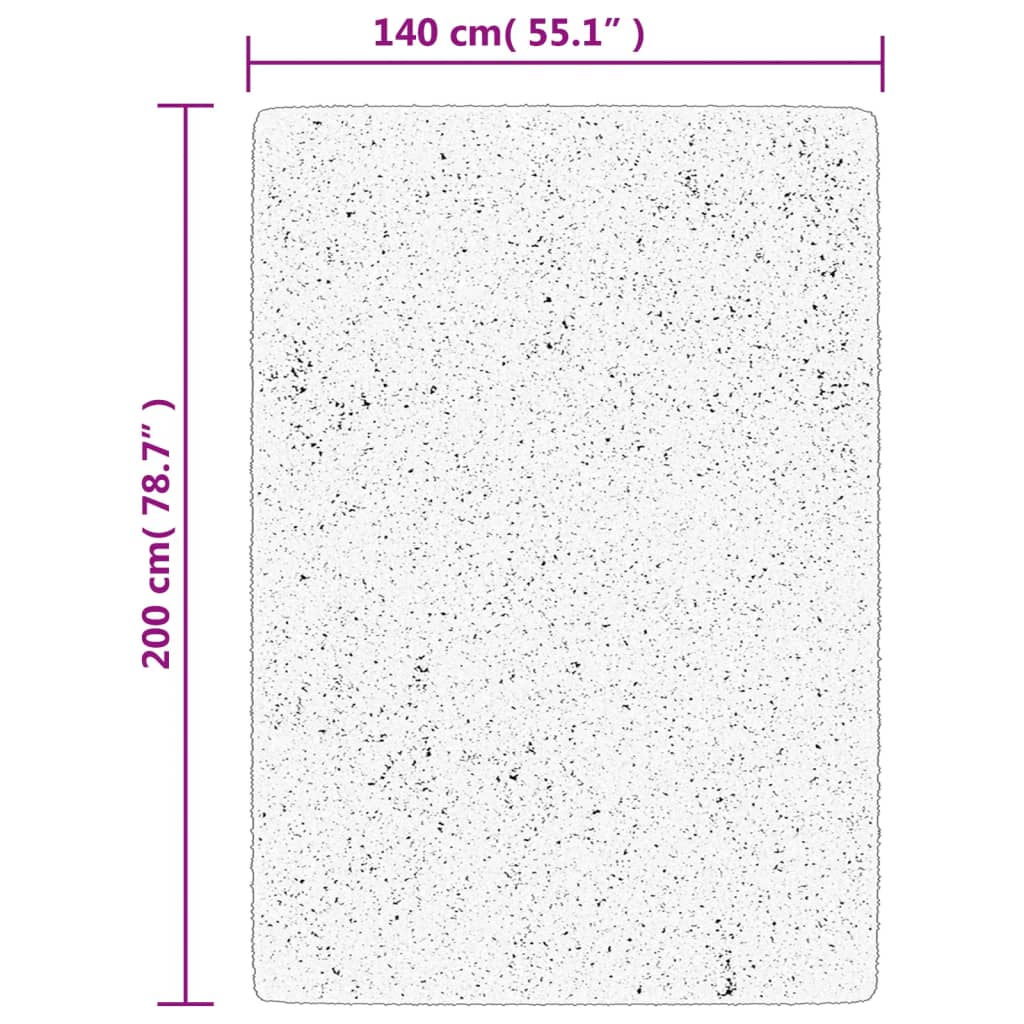 Vloerkleed IZA laagpolig Scandinavisch 140x200 cm antraciet