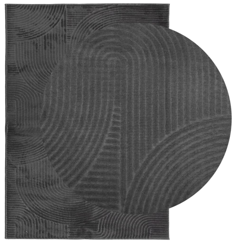 Vloerkleed IZA laagpolig Scandinavisch 160x230 cm antraciet