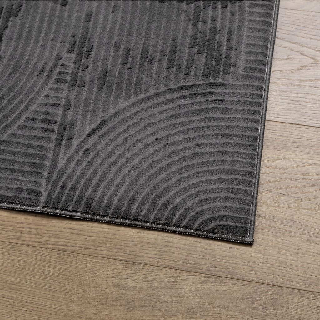 Vloerkleed IZA laagpolig Scandinavisch 160x230 cm antraciet