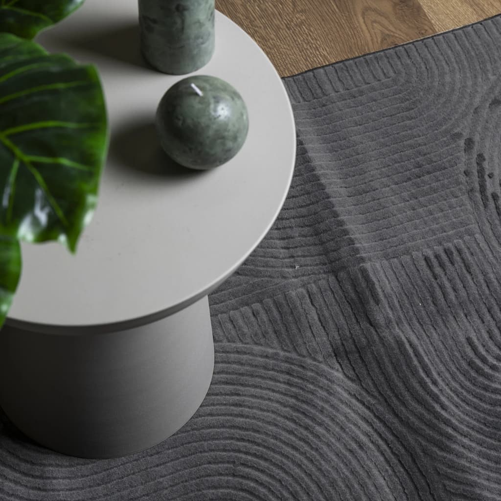 Vloerkleed IZA laagpolig Scandinavisch 160x230 cm antraciet