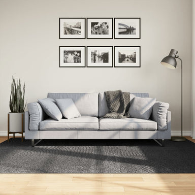 Vloerkleed IZA laagpolig Scandinavisch 160x230 cm antraciet