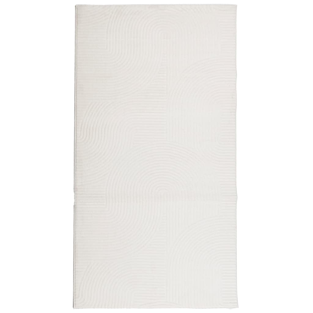 Vloerkleed IZA laagpolig Scandinavisch 80x150 cm crèmekleurig