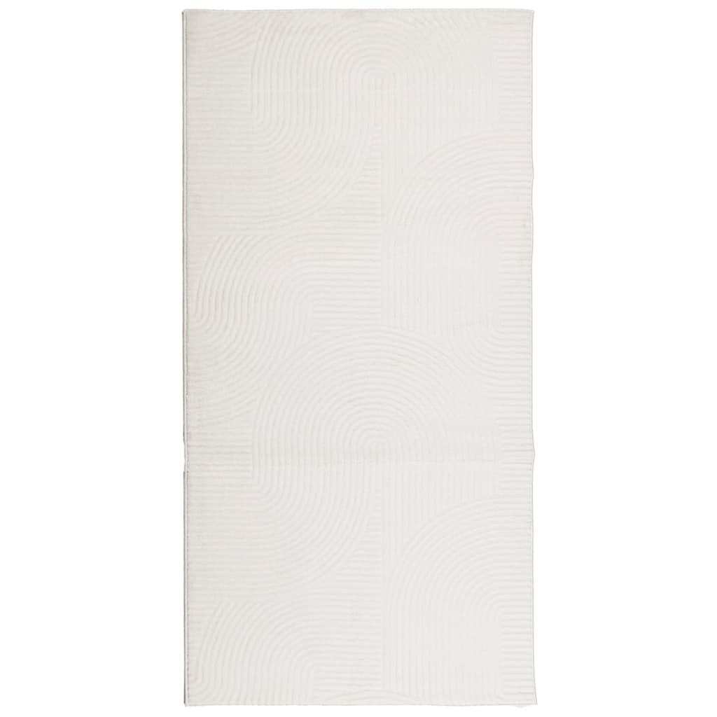 Vloerkleed IZA laagpolig Scandinavisch 100x200 cm crèmekleurig