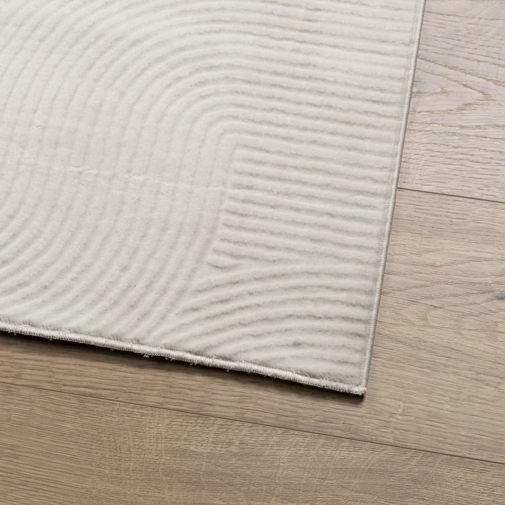 Vloerkleed IZA laagpolig Scandinavisch 200x280 cm crèmekleurig
