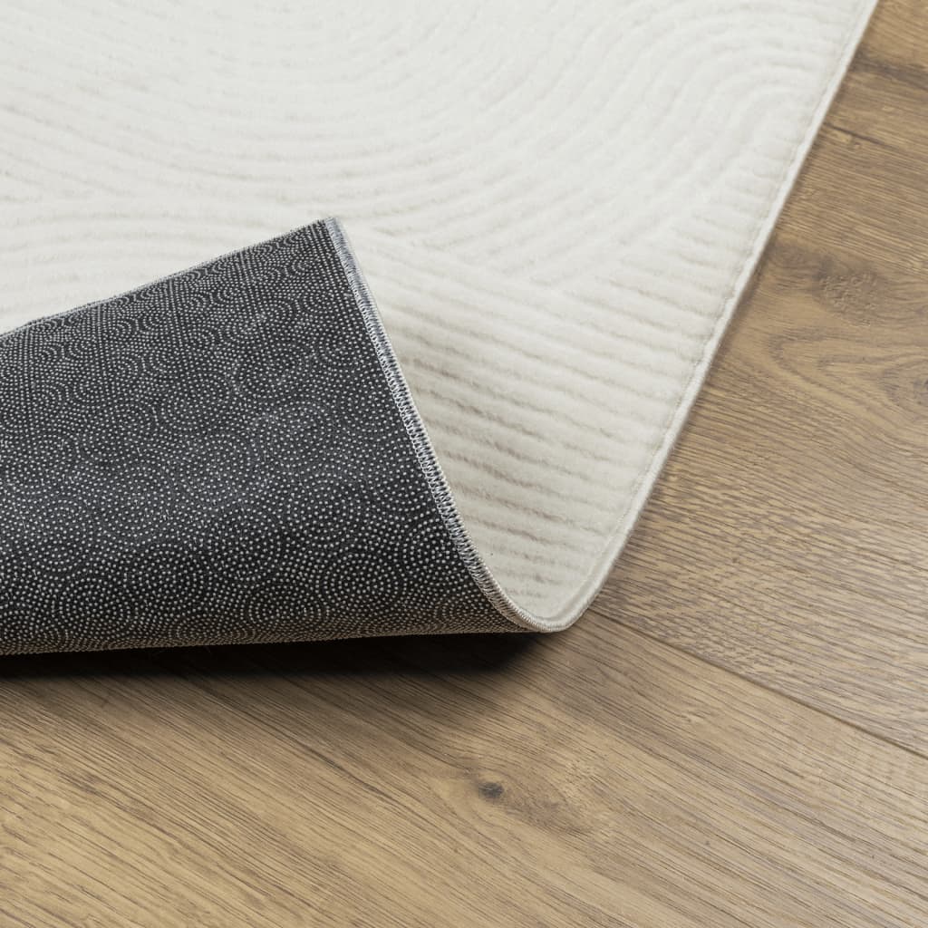 Vloerkleed IZA laagpolig Scandinavisch 200x280 cm crèmekleurig