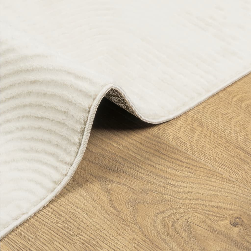 Vloerkleed IZA laagpolig Scandinavisch 200x280 cm crèmekleurig