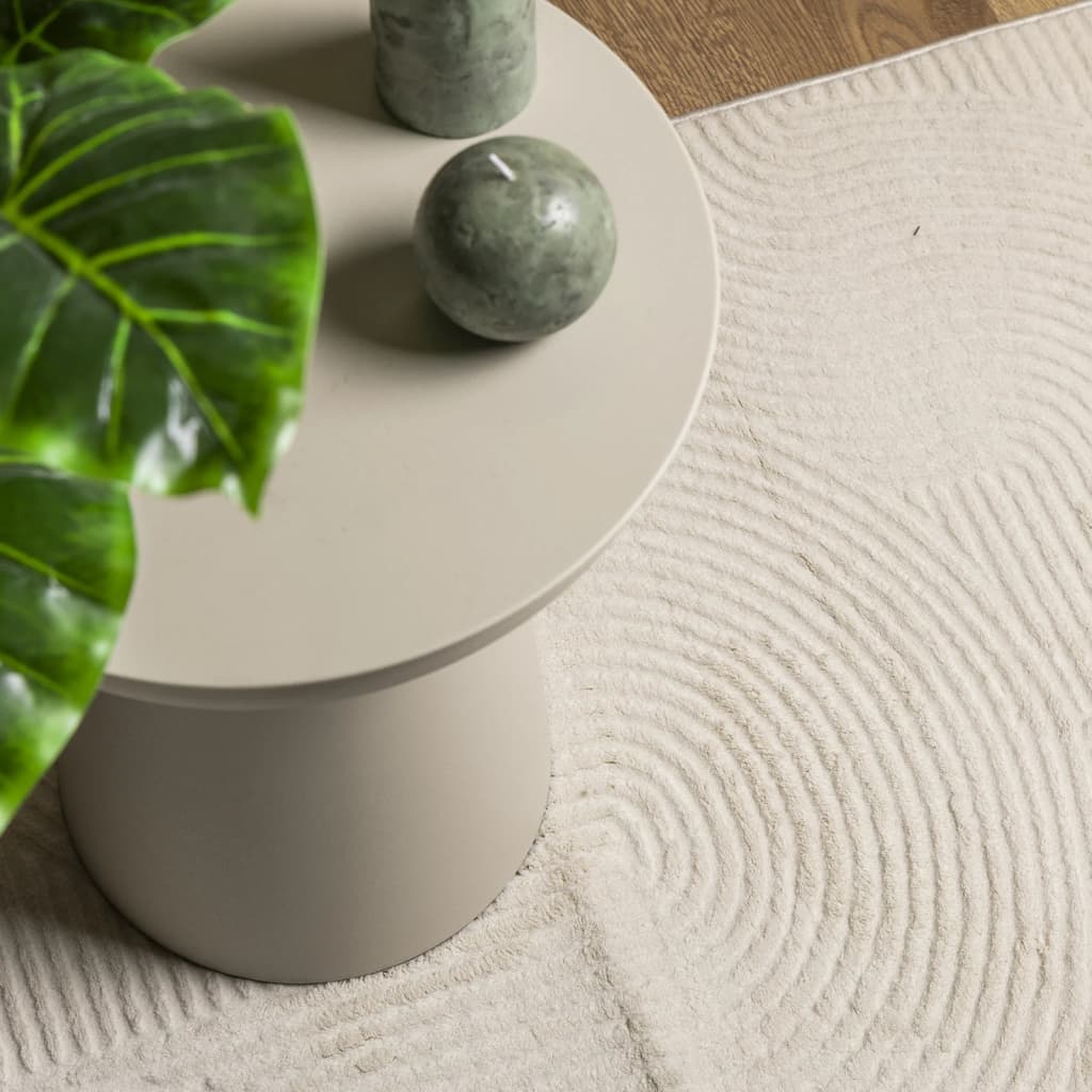 Vloerkleed IZA laagpolig Scandinavisch 200x280 cm crèmekleurig