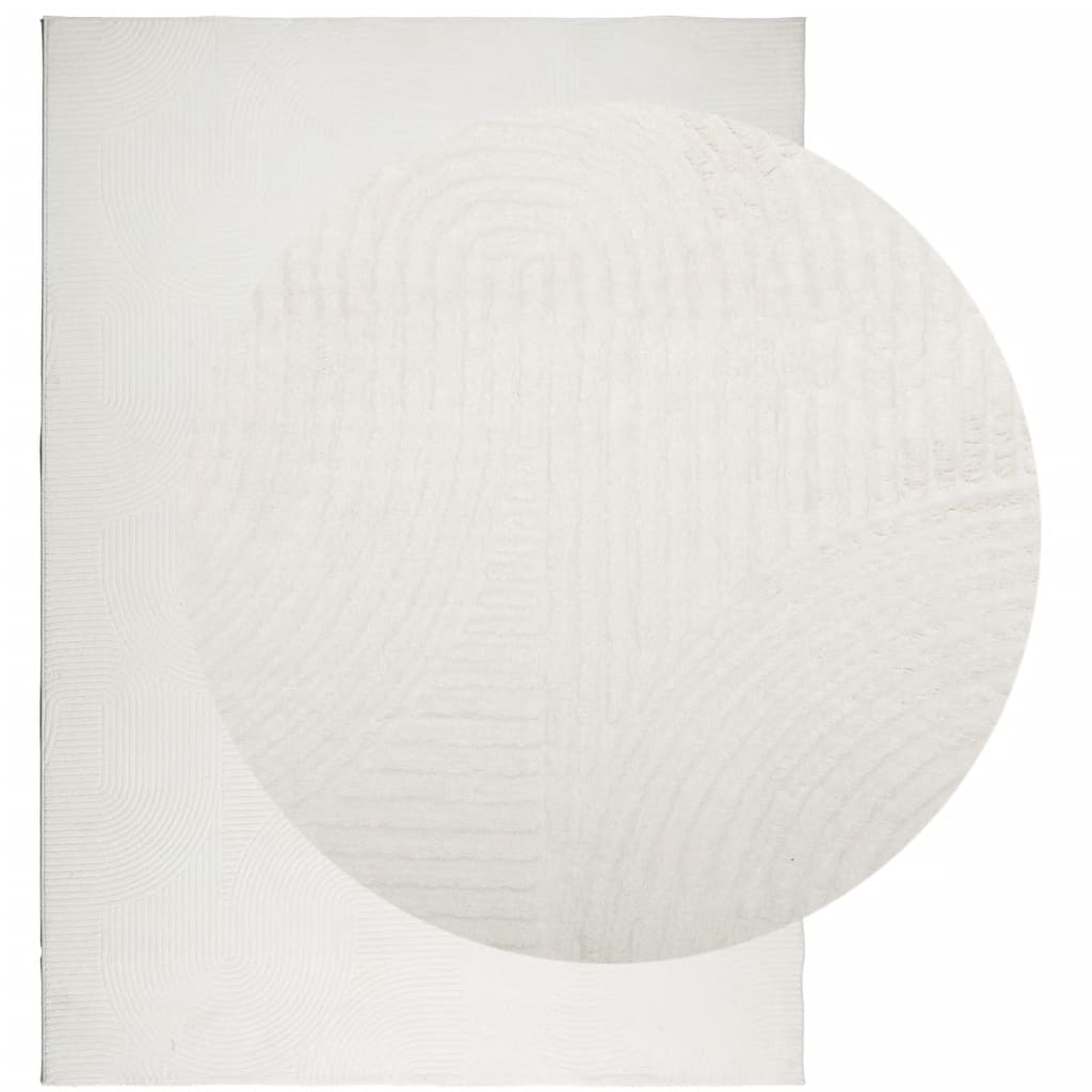 Vloerkleed IZA laagpolig Scandinavisch 240x340 cm crèmekleurig