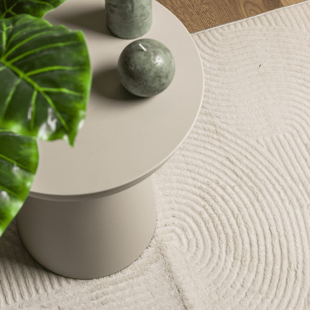 Vloerkleed IZA laagpolig Scandinavisch 240x340 cm crèmekleurig
