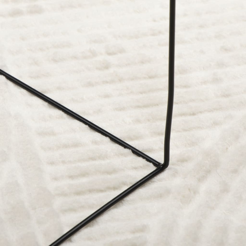 Vloerkleed IZA laagpolig Scandinavisch Ø 120 cm crèmekleurig
