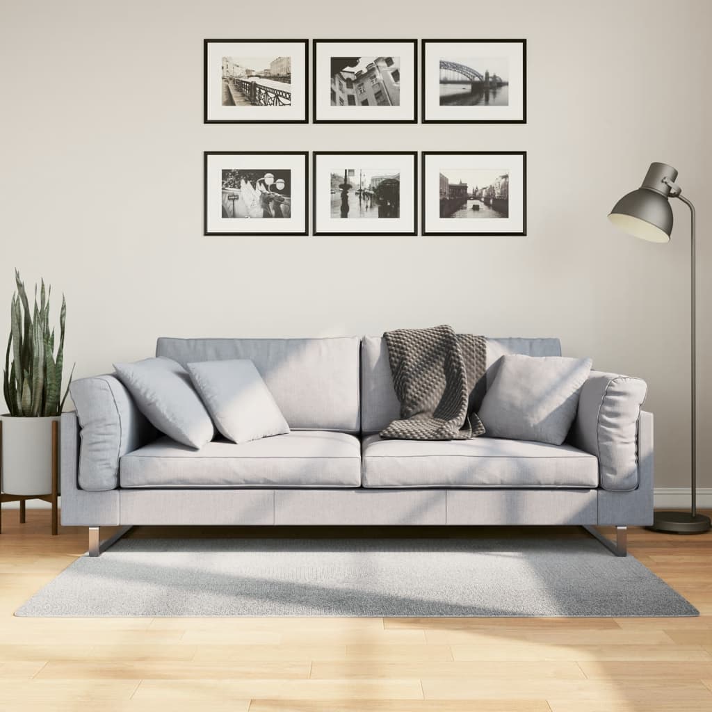 Vloerkleed IZA laagpolig Scandinavisch 80x150 cm grijs