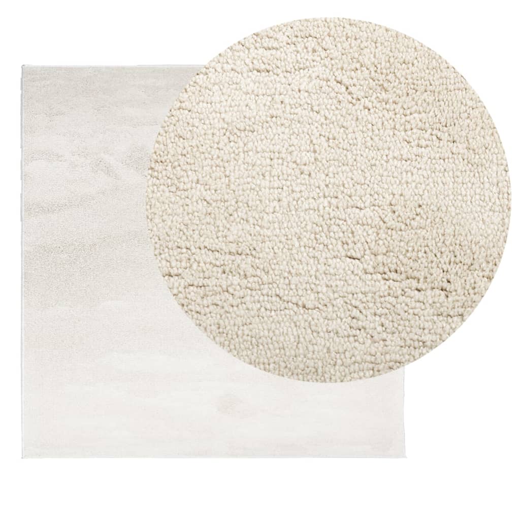 Vloerkleed OVIEDO laagpolig 200x200 cm beige